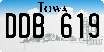 IA license plate DDB619