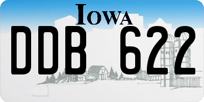 IA license plate DDB622