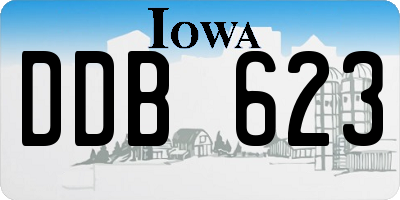 IA license plate DDB623