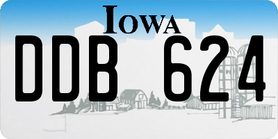 IA license plate DDB624