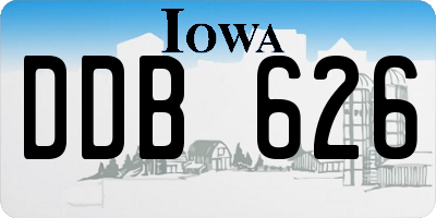 IA license plate DDB626