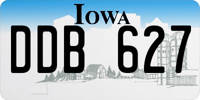 IA license plate DDB627