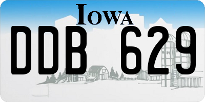 IA license plate DDB629