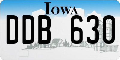 IA license plate DDB630