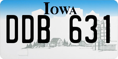 IA license plate DDB631