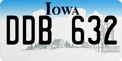 IA license plate DDB632