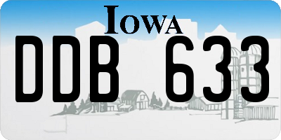 IA license plate DDB633