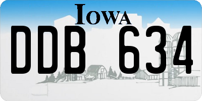 IA license plate DDB634