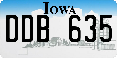 IA license plate DDB635