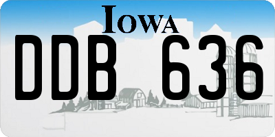 IA license plate DDB636
