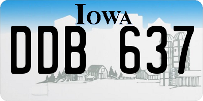 IA license plate DDB637