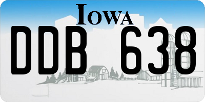 IA license plate DDB638