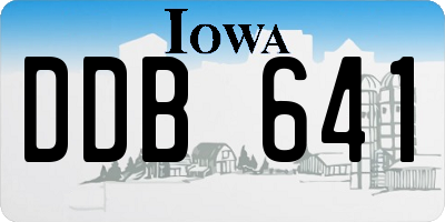 IA license plate DDB641