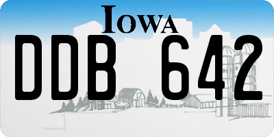 IA license plate DDB642
