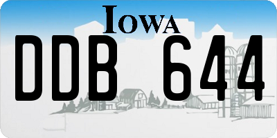 IA license plate DDB644