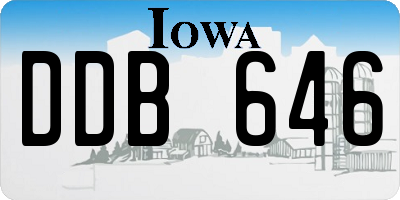 IA license plate DDB646