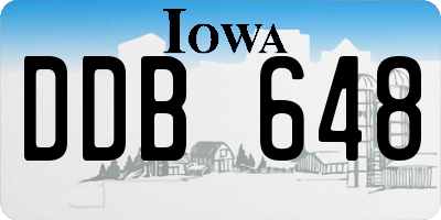 IA license plate DDB648