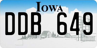 IA license plate DDB649