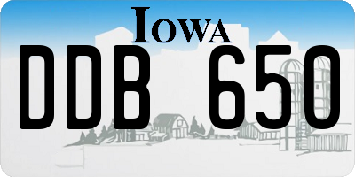 IA license plate DDB650