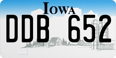 IA license plate DDB652