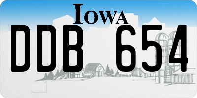 IA license plate DDB654