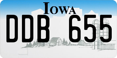 IA license plate DDB655