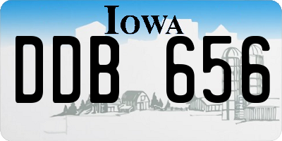IA license plate DDB656