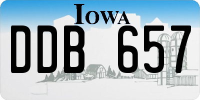 IA license plate DDB657