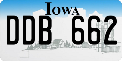 IA license plate DDB662