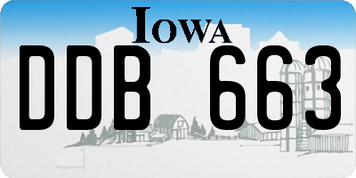 IA license plate DDB663