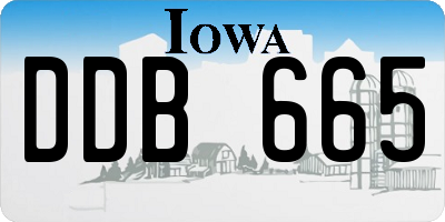 IA license plate DDB665