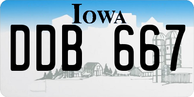 IA license plate DDB667