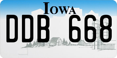 IA license plate DDB668