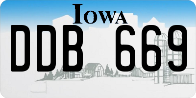 IA license plate DDB669