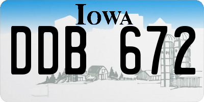 IA license plate DDB672