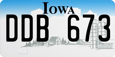 IA license plate DDB673