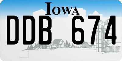 IA license plate DDB674
