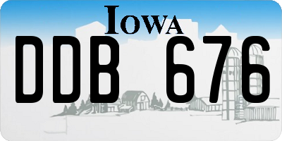 IA license plate DDB676