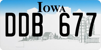 IA license plate DDB677