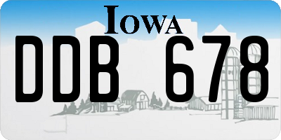 IA license plate DDB678