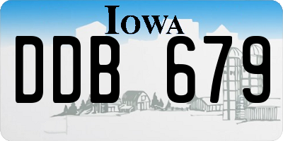 IA license plate DDB679