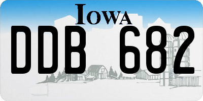 IA license plate DDB682