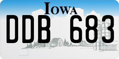 IA license plate DDB683