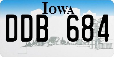 IA license plate DDB684