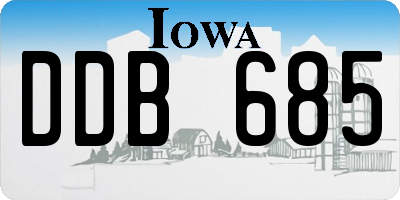 IA license plate DDB685