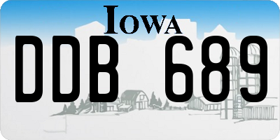 IA license plate DDB689
