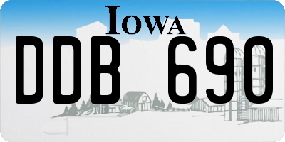 IA license plate DDB690