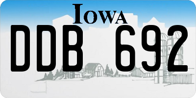 IA license plate DDB692