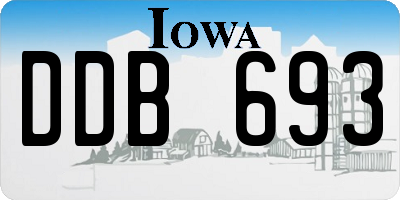 IA license plate DDB693