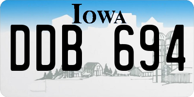 IA license plate DDB694